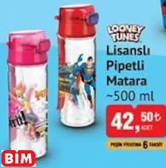 LİSANSLI PİPETLİ MATARA ~500 ML LİSANSLI PİPETLİ MATARA ~500 ML